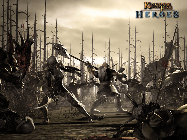 Kingdom Under Fire: Heroes title screen for Xbox